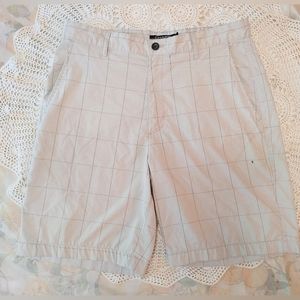 💚 CHAPS Light Grey Check Plaid Golf Shorts Size 32